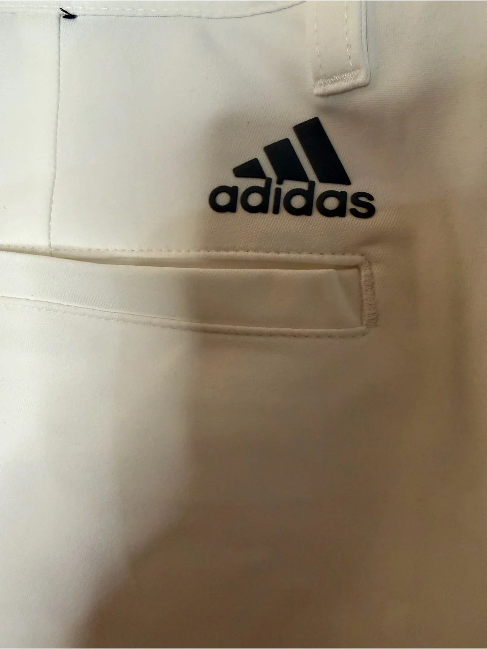 adidas Golf Men’s White Flat Front Slim Tapered Pants 35x32 HA6204